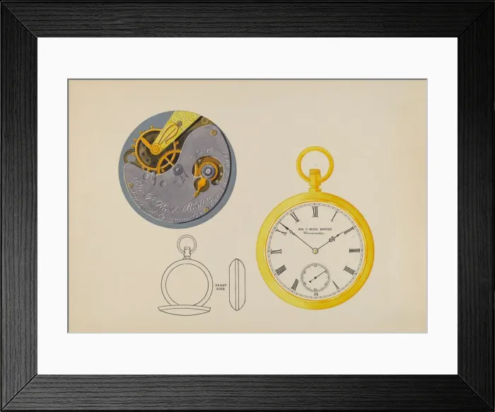 Framed Print : Watch Dial and Frame, c. 1936. Creator: Harry G Aberdeen Framed Print : Watch Dial and Frame, c. 1936. Creator: Harry G Aberdeen