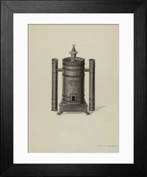Framed Print : Stove, c. 1937. Creator: Harry G Aberdeen