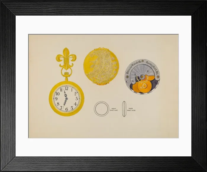 Framed Print : Ladys Watch Case and Frame, c. 1936. Creator: Harry G Aberdeen Framed Print : Ladys Watch Case and Frame, c. 1936. Creator: Harry G Aberdeen