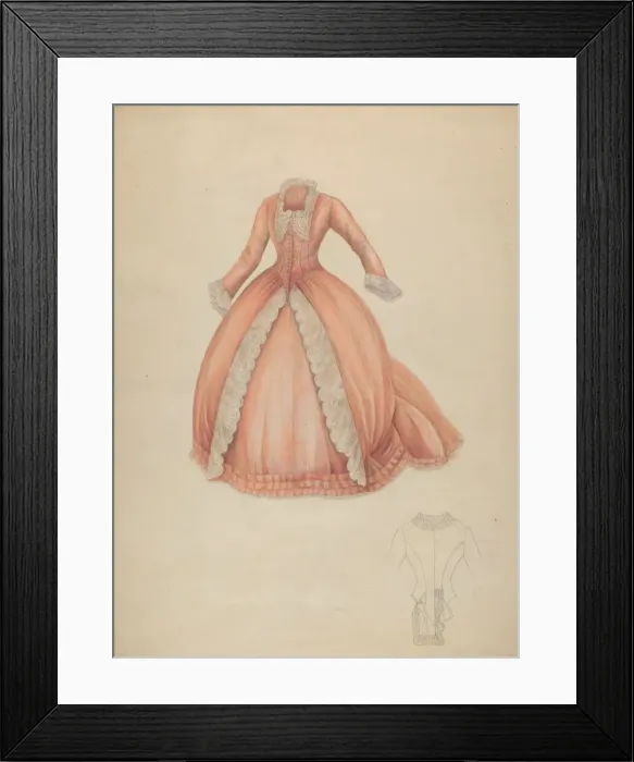 Framed Print : Dress, c. 1942. Creator: Marie Alain Framed Print : Dress, c. 1942. Creator: Marie Alain