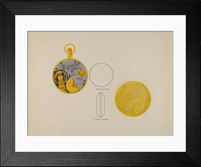 Framed Print : Watch, Frame and Case, c. 1936. Creator: Harry G Aberdeen Framed Print : Watch, Frame and Case, c. 1936. Creator: Harry G Aberdeen