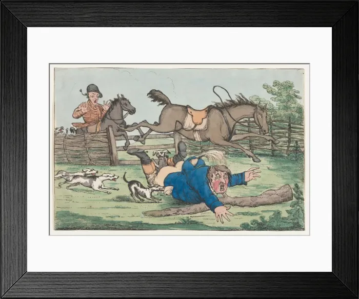 Framed Print : Fallen Rider, 1780-1820. Creator: Unknown Framed Print : Fallen Rider, 1780-1820. Creator: Unknown
