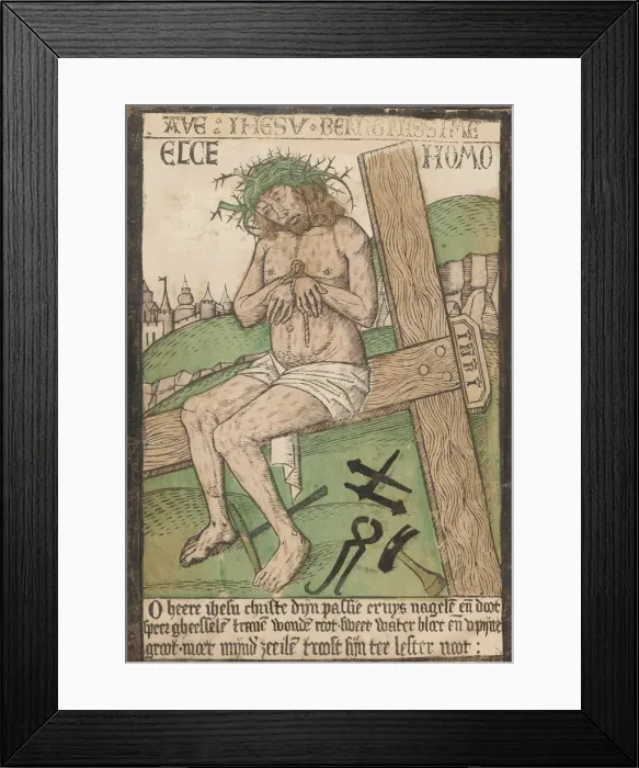 Framed Print : Album with Twelve Engravings of The Passion, a Woodcut of Christ as the Man o Framed Print : Album with Twelve Engravings of The Passion, a Woodcut of Christ as the Man o