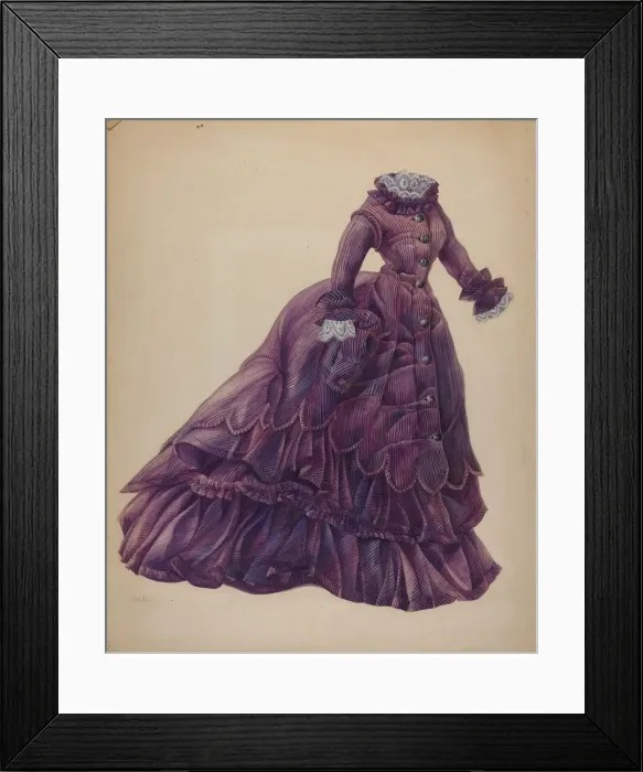 Framed Print : Dolls Dress, c. 1939. Creator: Marie Alain Framed Print : Dolls Dress, c. 1939. Creator: Marie Alain