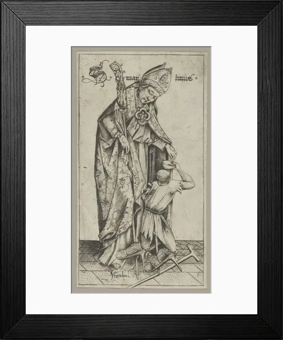 Framed Print : Saint Martin. n. d. Creator: Israhel van Meckenem Framed Print : Saint Martin. n. d. Creator: Israhel van Meckenem