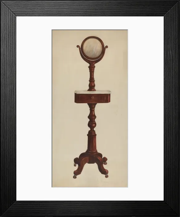 Framed Print : Shaving Stand, c. 1938. Creator: Charles Bowman Framed Print : Shaving Stand, c. 1938. Creator: Charles Bowman