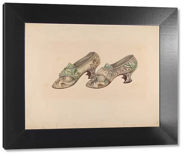 Womans Shoes, c. 1939. Creator: Marie Alain