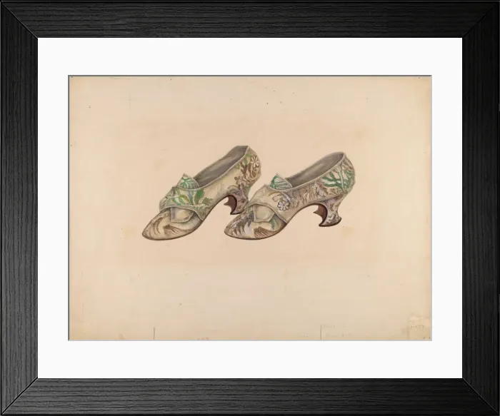 Framed Print : Womans Shoes, c. 1939. Creator: Marie Alain Framed Print : Womans Shoes, c. 1939. Creator: Marie Alain