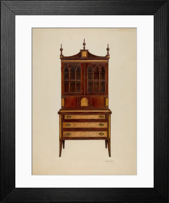 Framed Print : Desk, c. 1939. Creator: Charles Bowman Framed Print : Desk, c. 1939. Creator: Charles Bowman