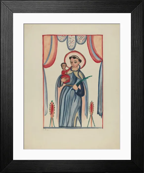Framed Print : Panel from Altar Piece of San Antonio, c. 1936. Creator: E. Boyd Framed Print : Panel from Altar Piece of San Antonio, c. 1936. Creator: E. Boyd