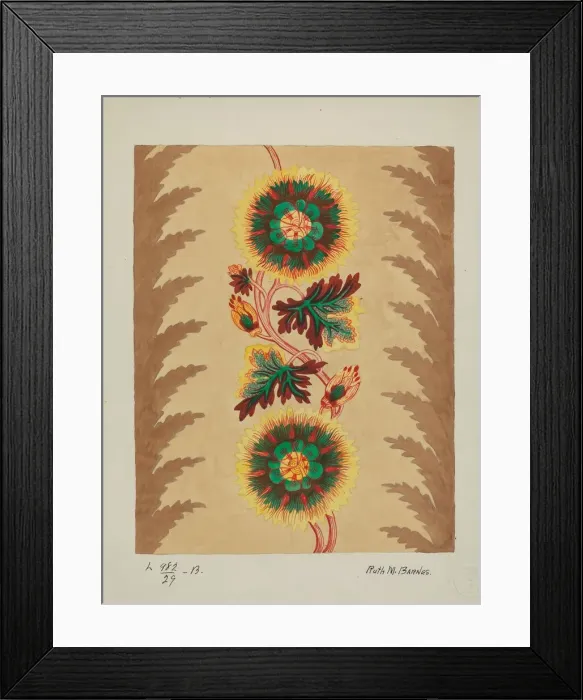 Framed Print : Quilt (Section), c. 1936. Creator: Ruth M Barnes Framed Print : Quilt (Section), c. 1936. Creator: Ruth M Barnes