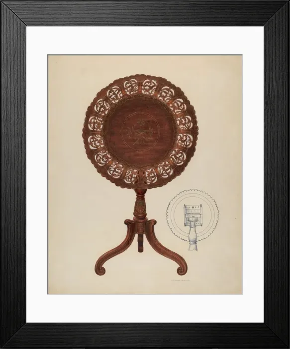 Framed Print : Table, c. 1939. Creator: Charles Bowman Framed Print : Table, c. 1939. Creator: Charles Bowman