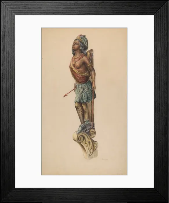 Framed Print : Ships Figurehead, c. 1938. Creator: Charles Bowman Framed Print : Ships Figurehead, c. 1938. Creator: Charles Bowman