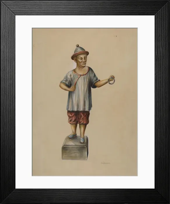 Framed Print : Hitching Post, 1935 / 1942. Creator: Charles Bowman Framed Print : Hitching Post, 1935 / 1942. Creator: Charles Bowman