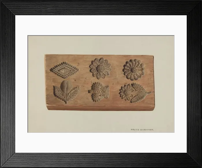 Framed Print : Pa. German Springerle Board, 1935 / 1942. Creator: Fritz Boehmer Framed Print : Pa. German Springerle Board, 1935 / 1942. Creator: Fritz Boehmer