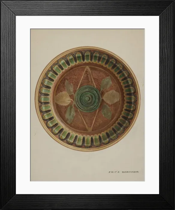 Framed Print : Pa. German Deep Dish, c. 1939. Creator: Fritz Boehmer Framed Print : Pa. German Deep Dish, c. 1939. Creator: Fritz Boehmer