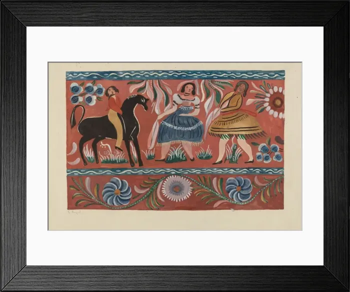 Framed Print : Painted Chest, c. 1936. Creator: E. Boyd