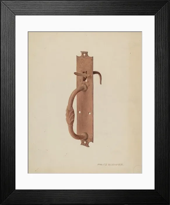 Framed Print : Latch, c. 1939. Creator: Fritz Boehmer Framed Print : Latch, c. 1939. Creator: Fritz Boehmer