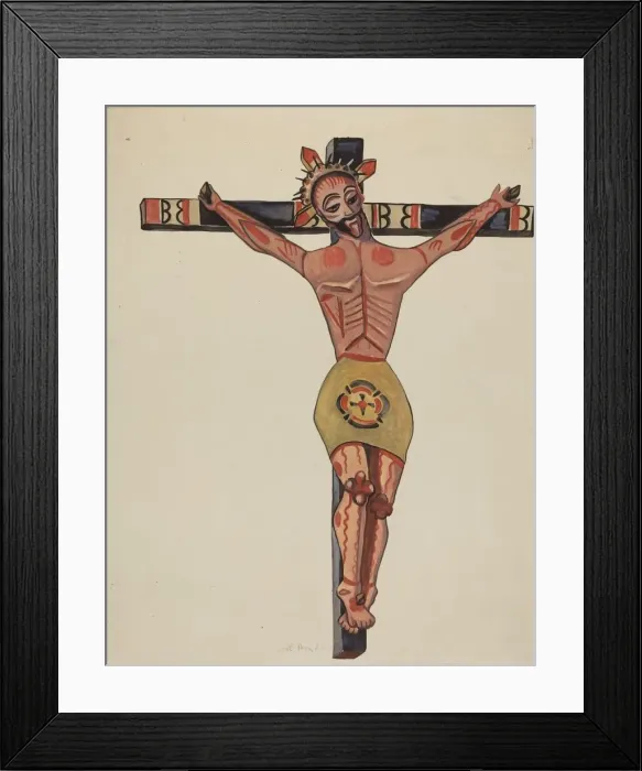 Framed Print : Crucifix - From the Vicinity of Mora, 1935 / 1942. Creator: E. Boyd Framed Print : Crucifix - From the Vicinity of Mora, 1935 / 1942. Creator: E. Boyd