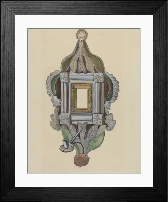 Framed Print : Candle Sconce with Mirror, 1935 / 1942. Creator: E. Boyd Framed Print : Candle Sconce with Mirror, 1935 / 1942. Creator: E. Boyd