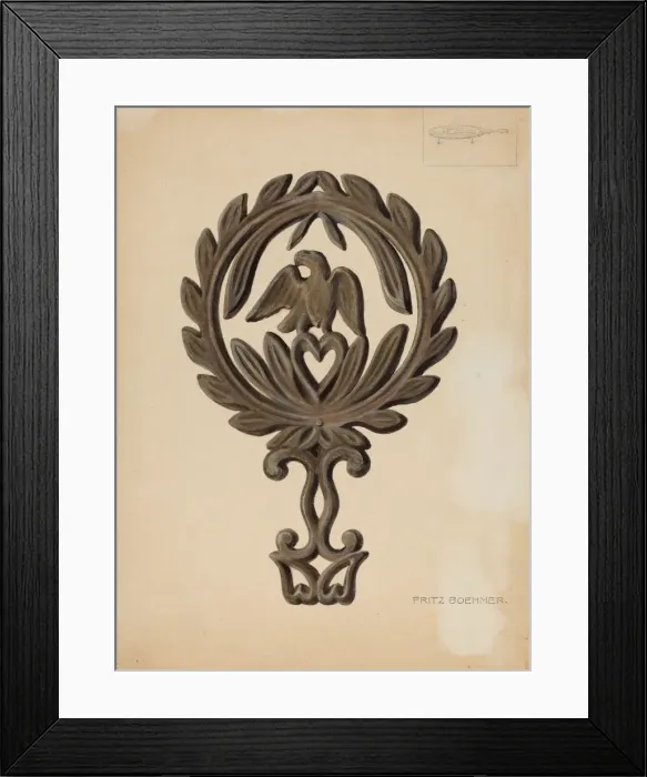 Framed Print : Flat Iron Holder, c. 1937. Creator: Fritz Boehmer Framed Print : Flat Iron Holder, c. 1937. Creator: Fritz Boehmer