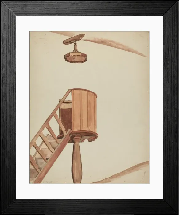 Framed Print : Pulpit, 1935 / 1942. Creator: E. Boyd Framed Print : Pulpit, 1935 / 1942. Creator: E. Boyd