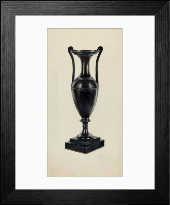 Framed Print : Coal Vase, 1938. Creator: Charles Bowman Framed Print : Coal Vase, 1938. Creator: Charles Bowman