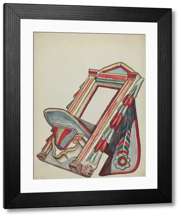 Framed Print : Reading Stand, 1935 / 1942. Creator: E. Boyd Framed Print : Reading Stand, 1935 / 1942. Creator: E. Boyd