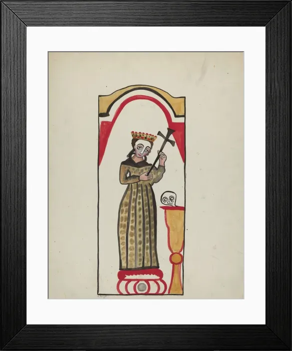 Framed Print : Retablo-Santa Rita, 1935 / 1942. Creator: E. Boyd Framed Print : Retablo-Santa Rita, 1935 / 1942. Creator: E. Boyd