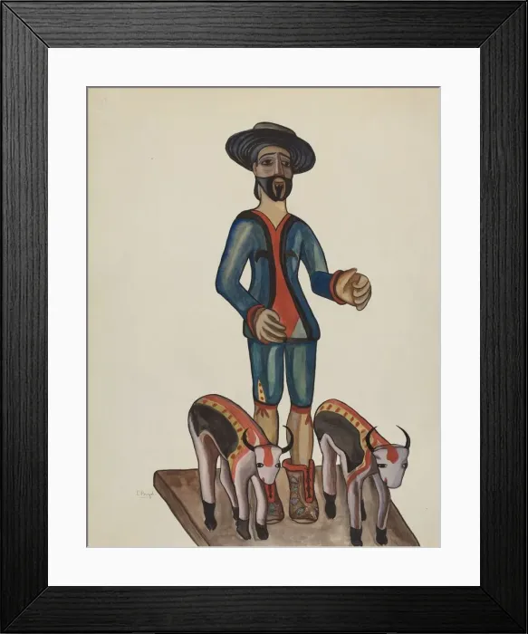 Framed Print : Bulto of San Ysidro, c. 1936. Creator: E. Boyd Framed Print : Bulto of San Ysidro, c. 1936. Creator: E. Boyd