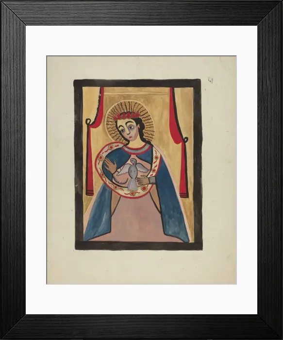 Framed Print : Retabla of Holy Ghost, c. 1936. Creator: E. Boyd Framed Print : Retabla of Holy Ghost, c. 1936. Creator: E. Boyd