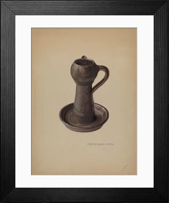 Framed Print : Pottery Lamp, c. 1938. Creator: Fritz Boehmer Framed Print : Pottery Lamp, c. 1938. Creator: Fritz Boehmer