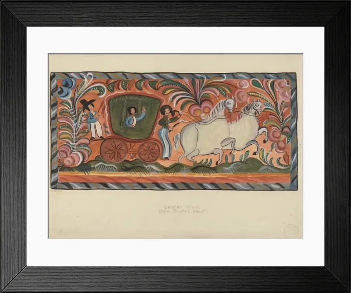 Framed Print : Chest of Native Pine Painted in Oil, 1935 / 1942. Creator: E. Boyd Framed Print : Chest of Native Pine Painted in Oil, 1935 / 1942. Creator: E. Boyd