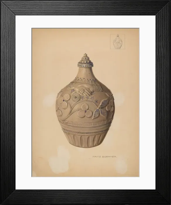 Framed Print : Wine jug, probably 1938. Creator: Fritz Boehmer Framed Print : Wine jug, probably 1938. Creator: Fritz Boehmer