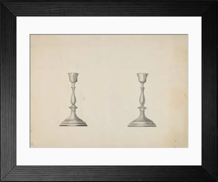 Framed Print : Candlestick, c. 1937. Creator: Beulah Bradleigh Framed Print : Candlestick, c. 1937. Creator: Beulah Bradleigh