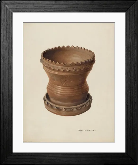 Framed Print : Flower Pot, c. 1939. Creator: Fritz Boehmer Framed Print : Flower Pot, c. 1939. Creator: Fritz Boehmer