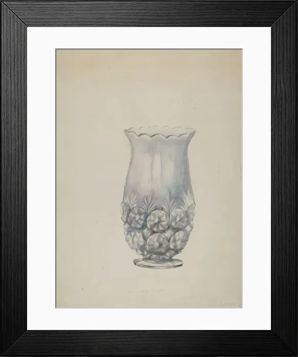 Framed Print : Glass Celery Dish, c. 1937. Creator: Beulah Bradleigh Framed Print : Glass Celery Dish, c. 1937. Creator: Beulah Bradleigh