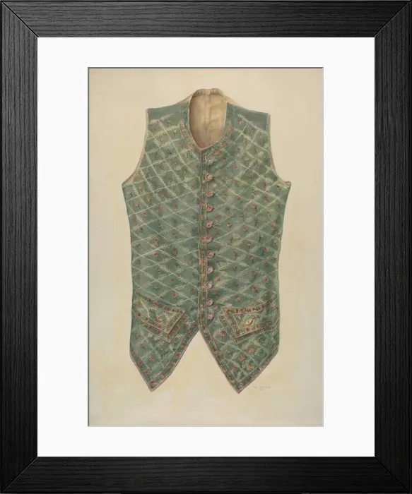 Framed Print : Mans Vest, 1941. Creator: Charles Bowman Framed Print : Mans Vest, 1941. Creator: Charles Bowman