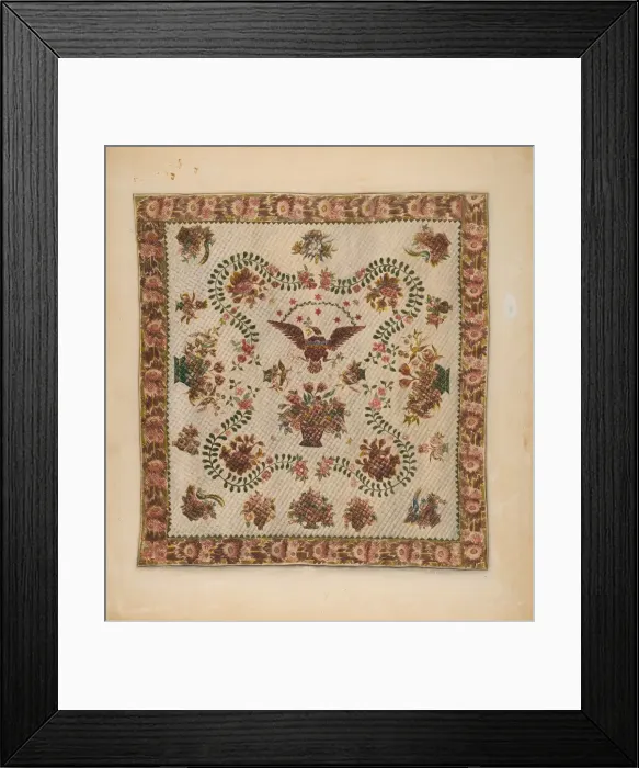 Framed Print : Quilt, c. 1937. Creator: Charles Bowman Framed Print : Quilt, c. 1937. Creator: Charles Bowman
