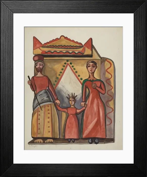 Framed Print : Bulto - Holy Family, 1935 / 1942. Creator: E. Boyd Framed Print : Bulto - Holy Family, 1935 / 1942. Creator: E. Boyd