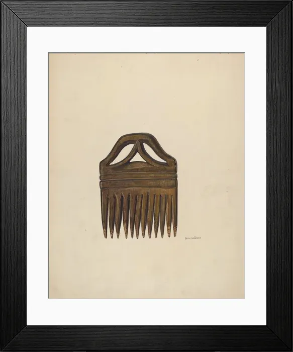 Framed Print : Comb (For Horses Manes and Tails), c. 1938. Creator: H. Langden Brown Framed Print : Comb (For Horses Manes and Tails), c. 1938. Creator: H. Langden Brown