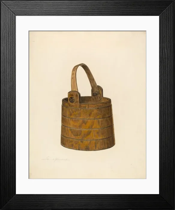 Framed Print : Bucket, c. 1940. Creator: Frank Budash Framed Print : Bucket, c. 1940. Creator: Frank Budash