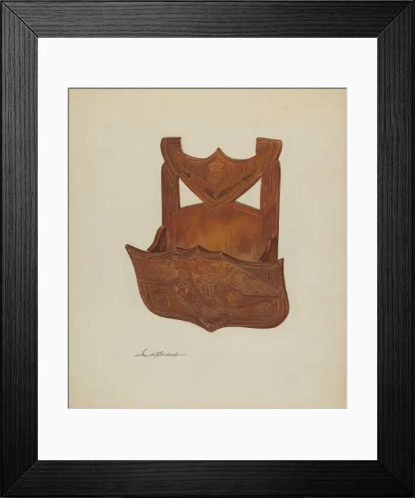 Framed Print : Hanging Comb Rack, c. 1939. Creator: Frank Budash Framed Print : Hanging Comb Rack, c. 1939. Creator: Frank Budash