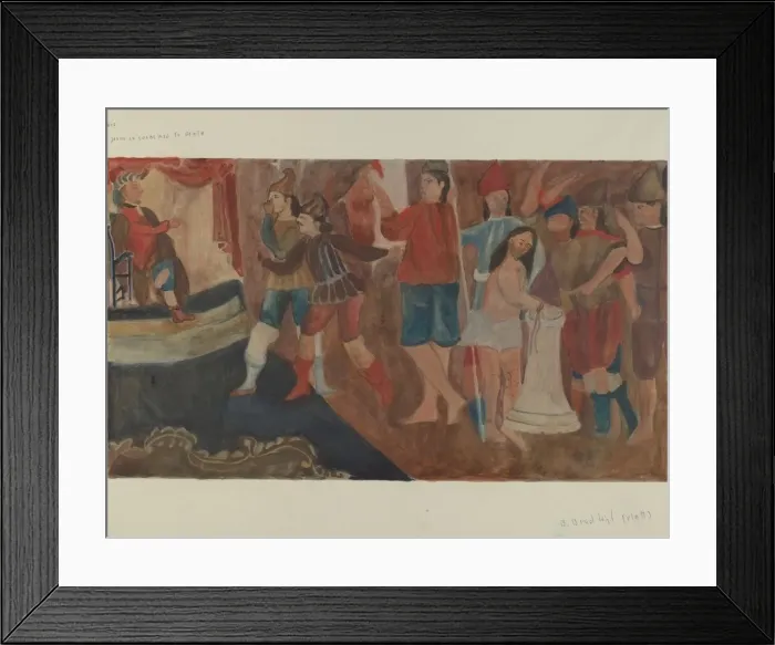 Framed Print : Station of the Cross No. 1: Jesus is Condemned to Death, c. 1936