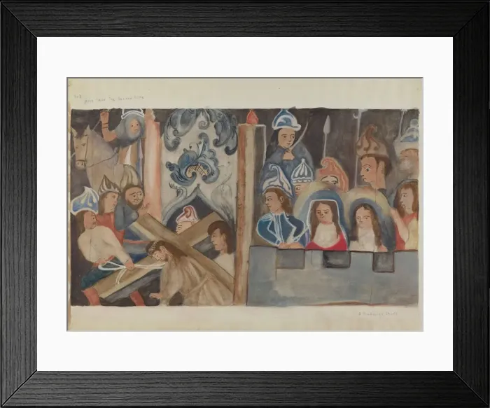 Framed Print : Station of the Cross No. 7: Jesus Falls the Second Time, c. 1936 Framed Print : Station of the Cross No. 7: Jesus Falls the Second Time, c. 1936