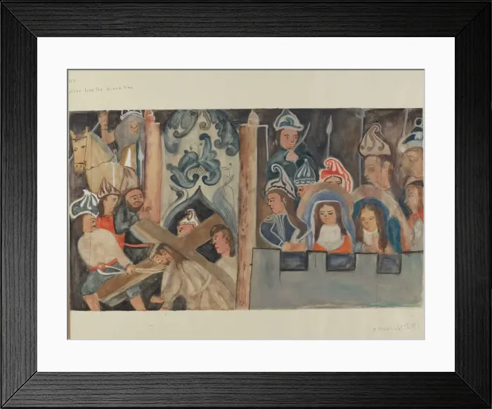 Framed Print : Station of the Cross No. 7: Jesus Falls the Second Time, c. 1936 Framed Print : Station of the Cross No. 7: Jesus Falls the Second Time, c. 1936