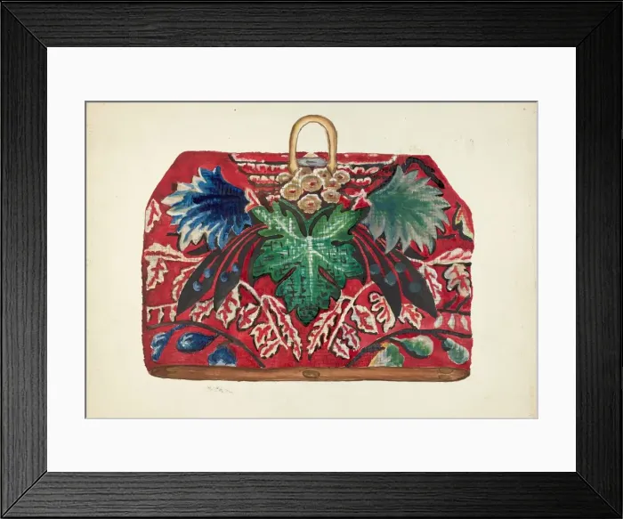 Framed Print : Carpet Bag, 1935 / 1942. Creator: Beulah Bradleigh Framed Print : Carpet Bag, 1935 / 1942. Creator: Beulah Bradleigh