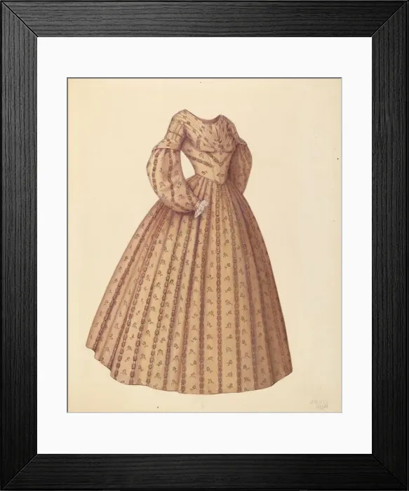 Framed Print : Womans Dress, 1935 / 1942. Creator: Julie C Brush Framed Print : Womans Dress, 1935 / 1942. Creator: Julie C Brush