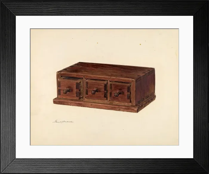 Framed Print : Spice Box, c. 1940. Creator: Frank Budash Framed Print : Spice Box, c. 1940. Creator: Frank Budash