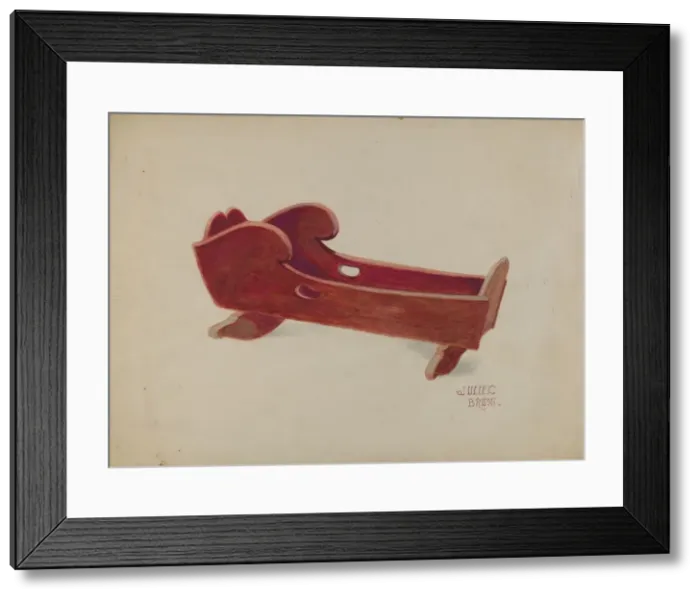 Framed Print : Doll Cradle, c. 1936. Creator: Julie C Brush Framed Print : Doll Cradle, c. 1936. Creator: Julie C Brush